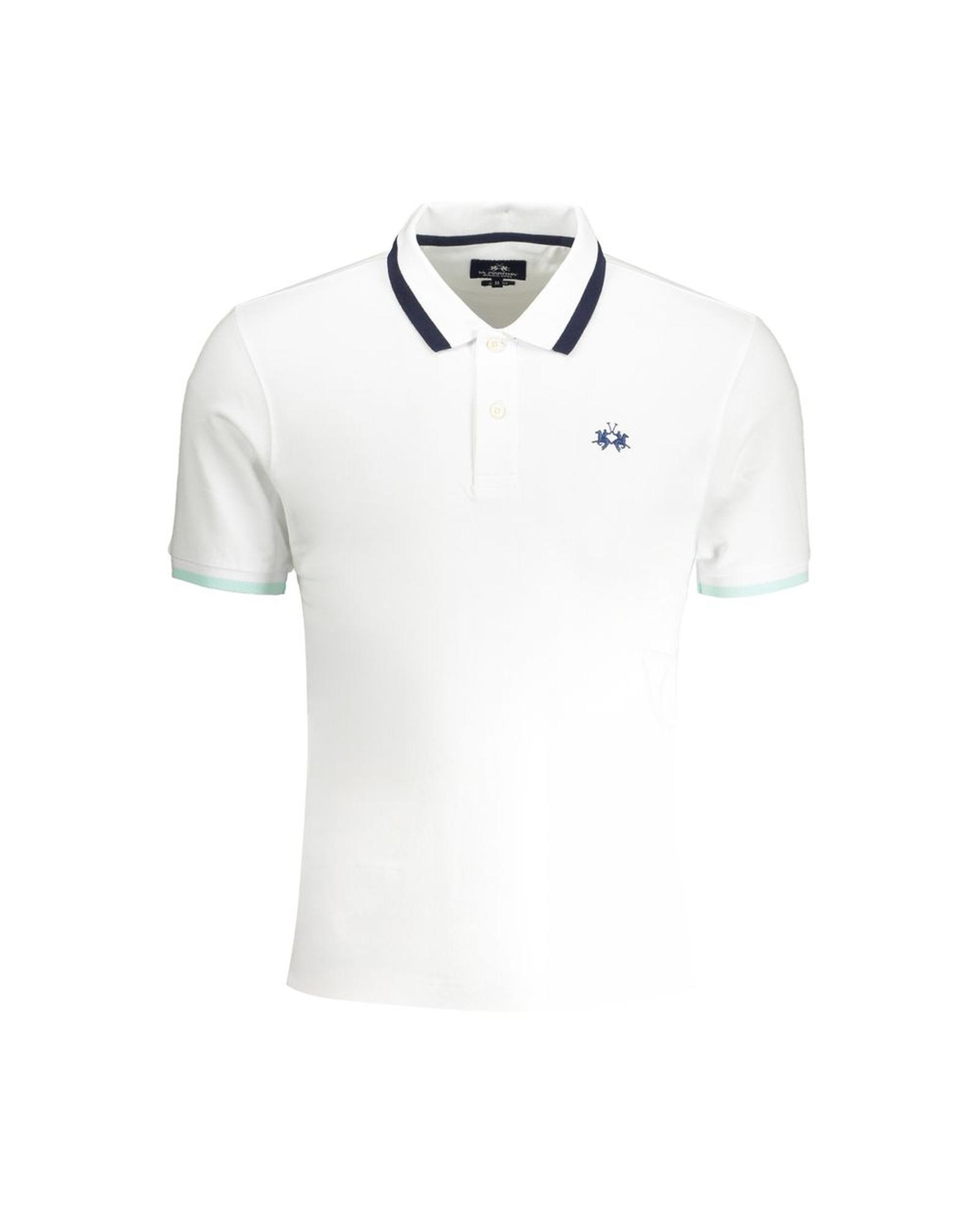 V539-LA-30436-S-202506170451-00 La Martina Men's White Cotton Polo Shirt - S - Image 1