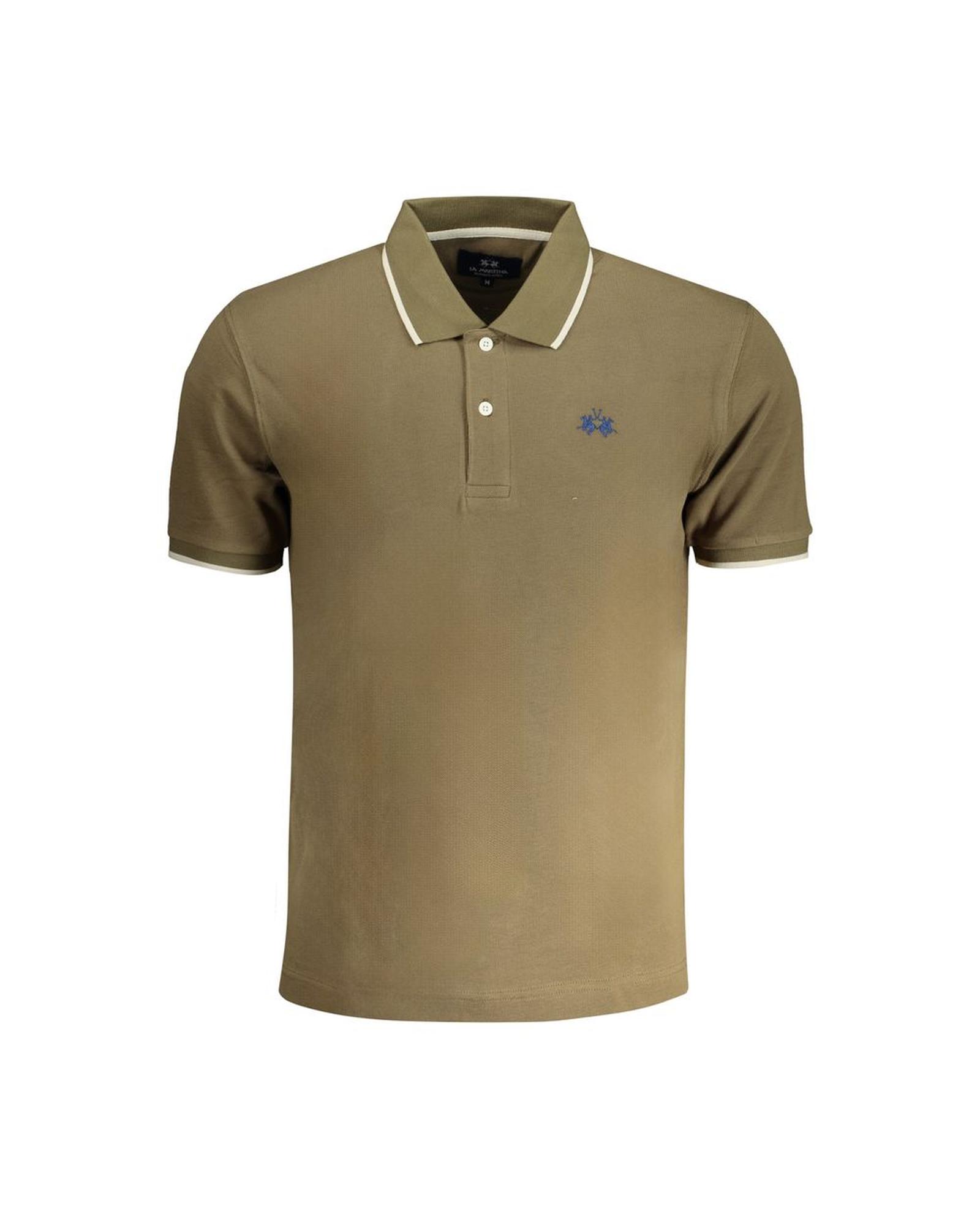 V539-LA-30437-M-202506170453-00 La Martina Men's Green Cotton Polo Shirt - M - Image 1