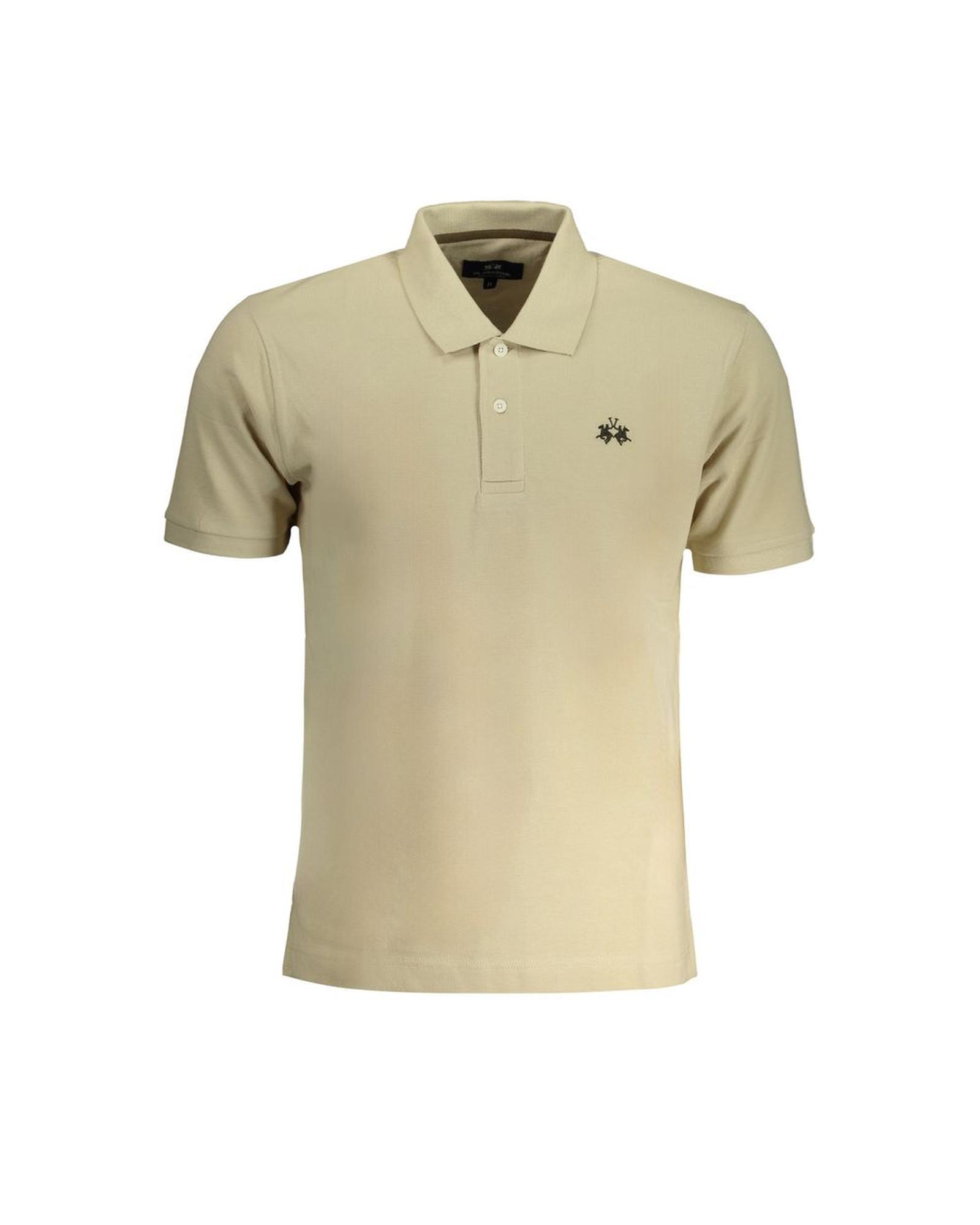 V539-LA-30442-S-202506170510-00 La Martina Men's Beige Cotton Polo Shirt - S - Image 1