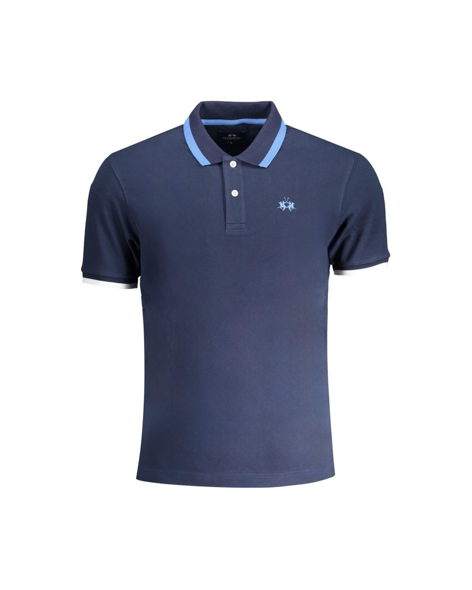 V539-LA-30444-XXL-202506170512-00 La Martina Men's Blue Cotton Polo Shirt - 2XL - Image 1