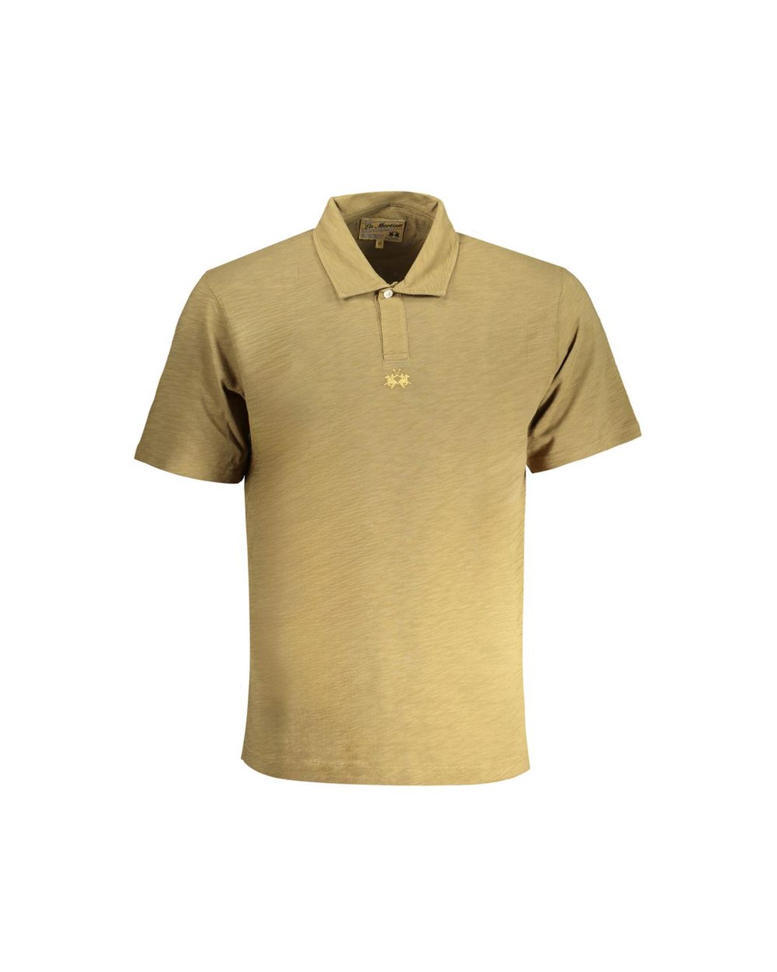 V539-LA-30447-XXL-202506170515-00 La Martina Men's Green Cotton Polo Shirt - 2XL - Image 1