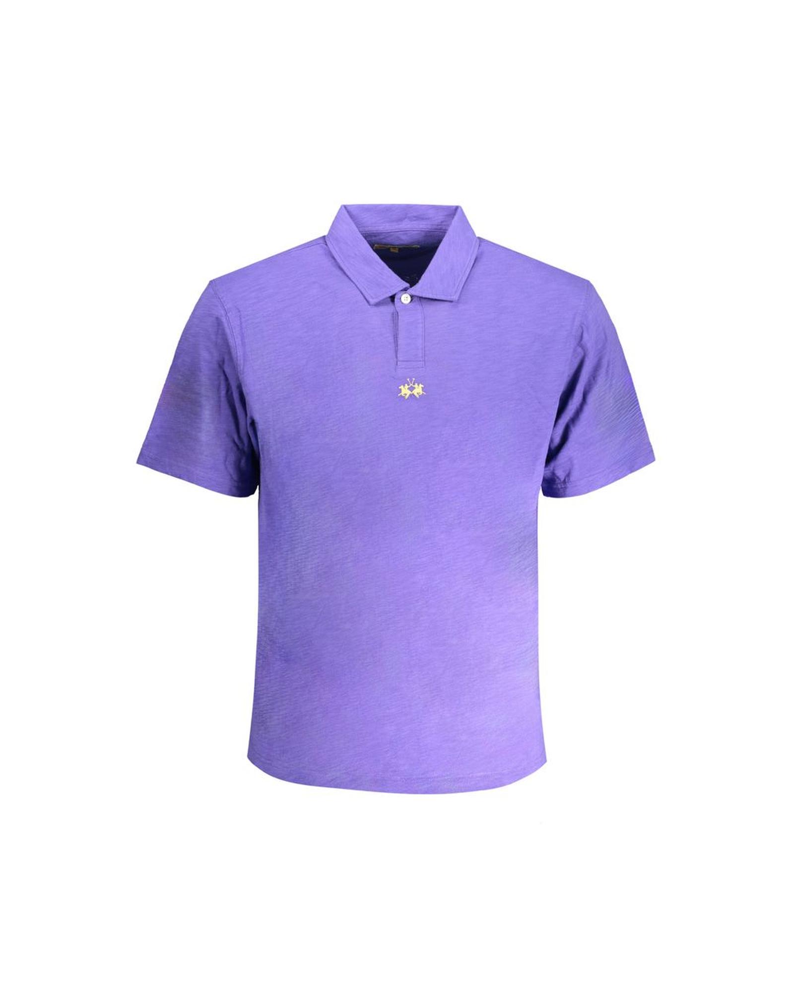 V539-LA-30452-XL-202506170521-00 La Martina Men's Purple Cotton Polo Shirt - XL - Image 1