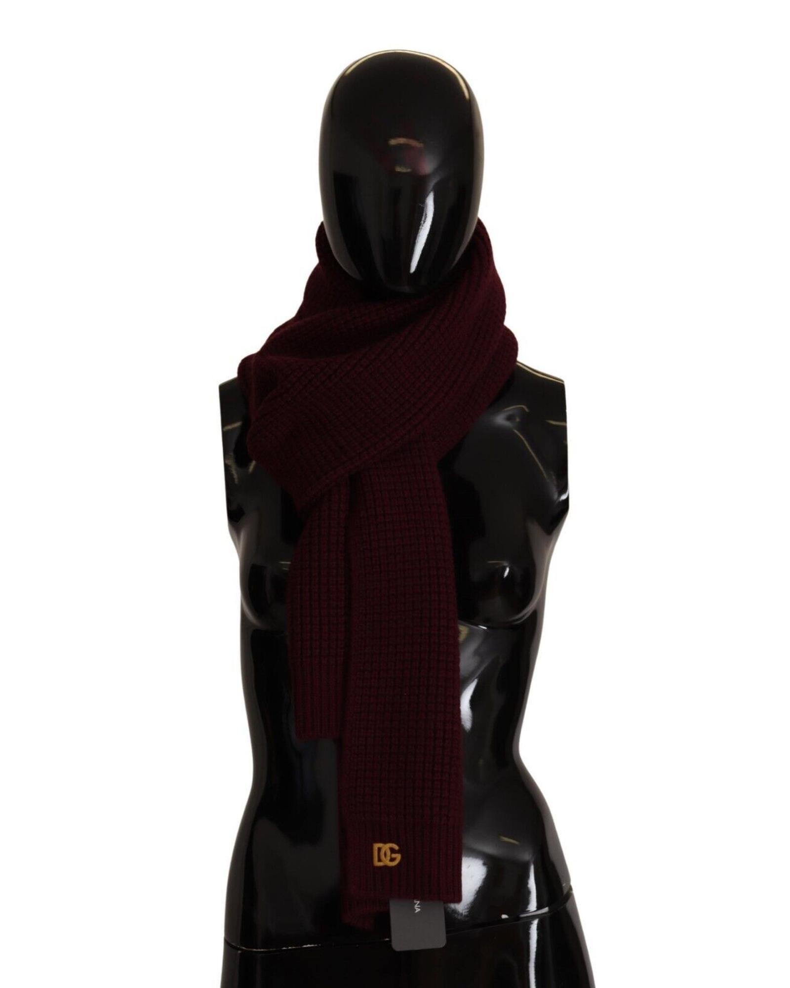 V539-MS6090-202509010415-00 Brand New Dolce & Gabbana Knitted Scarf with Logo Embroidery One Size Women - Image 1