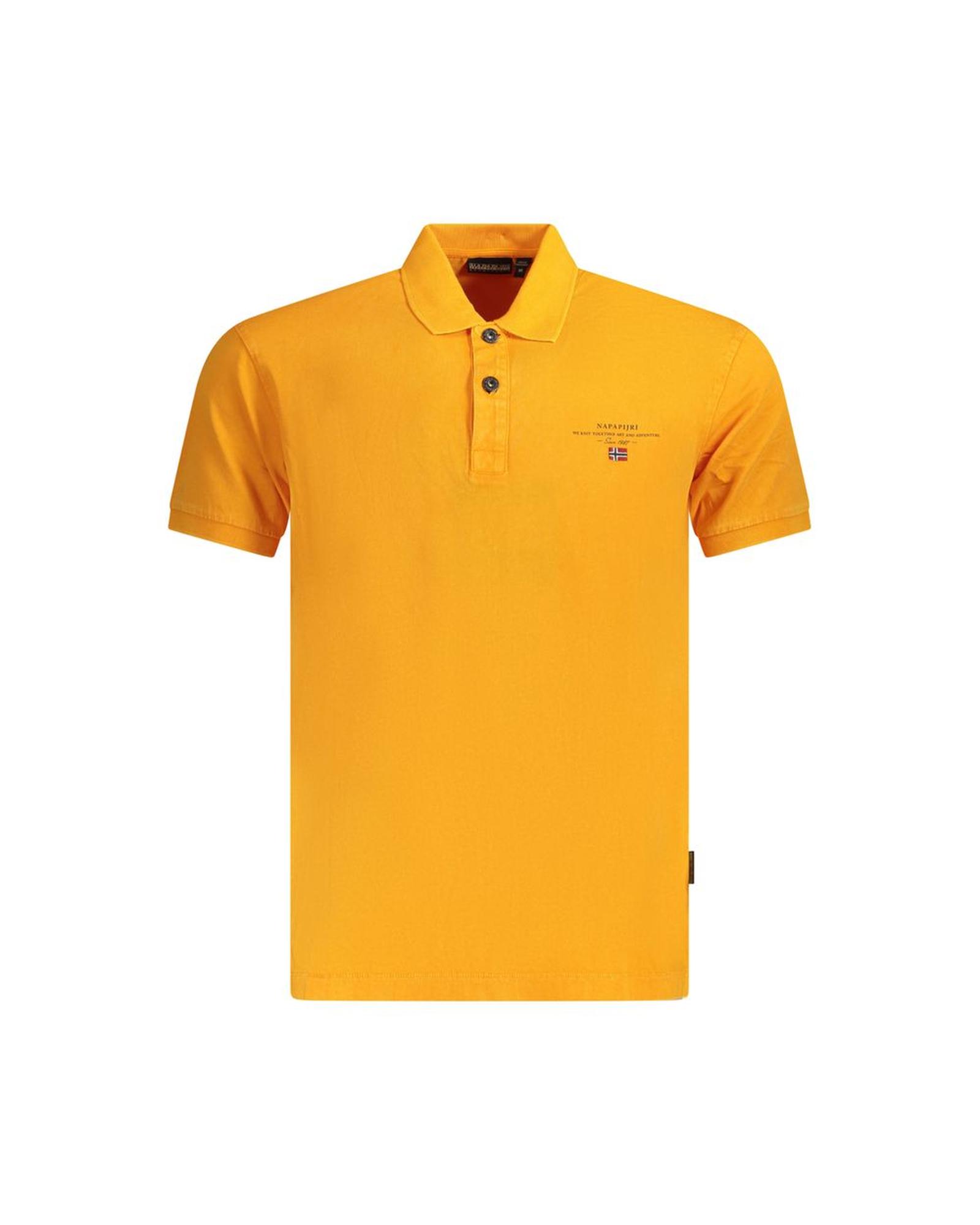 V539-NA-35689-XXL-202506171315-00 Napapijri Men's Orange Cotton Polo Shirt - 2XL - Image 1