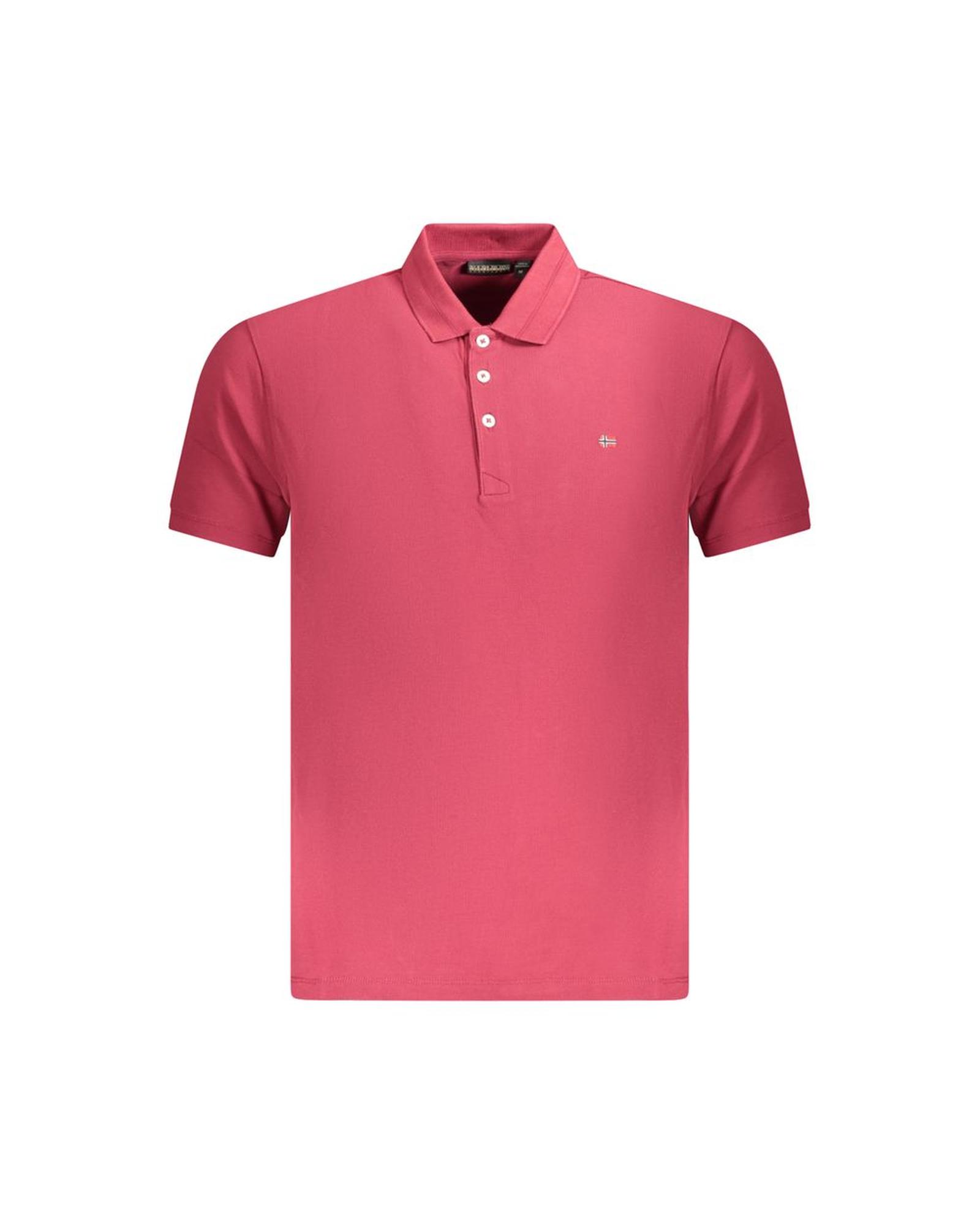 V539-NA-35691-M-202506171315-00 Napapijri Men's Red Cotton Polo Shirt - M - Image 1