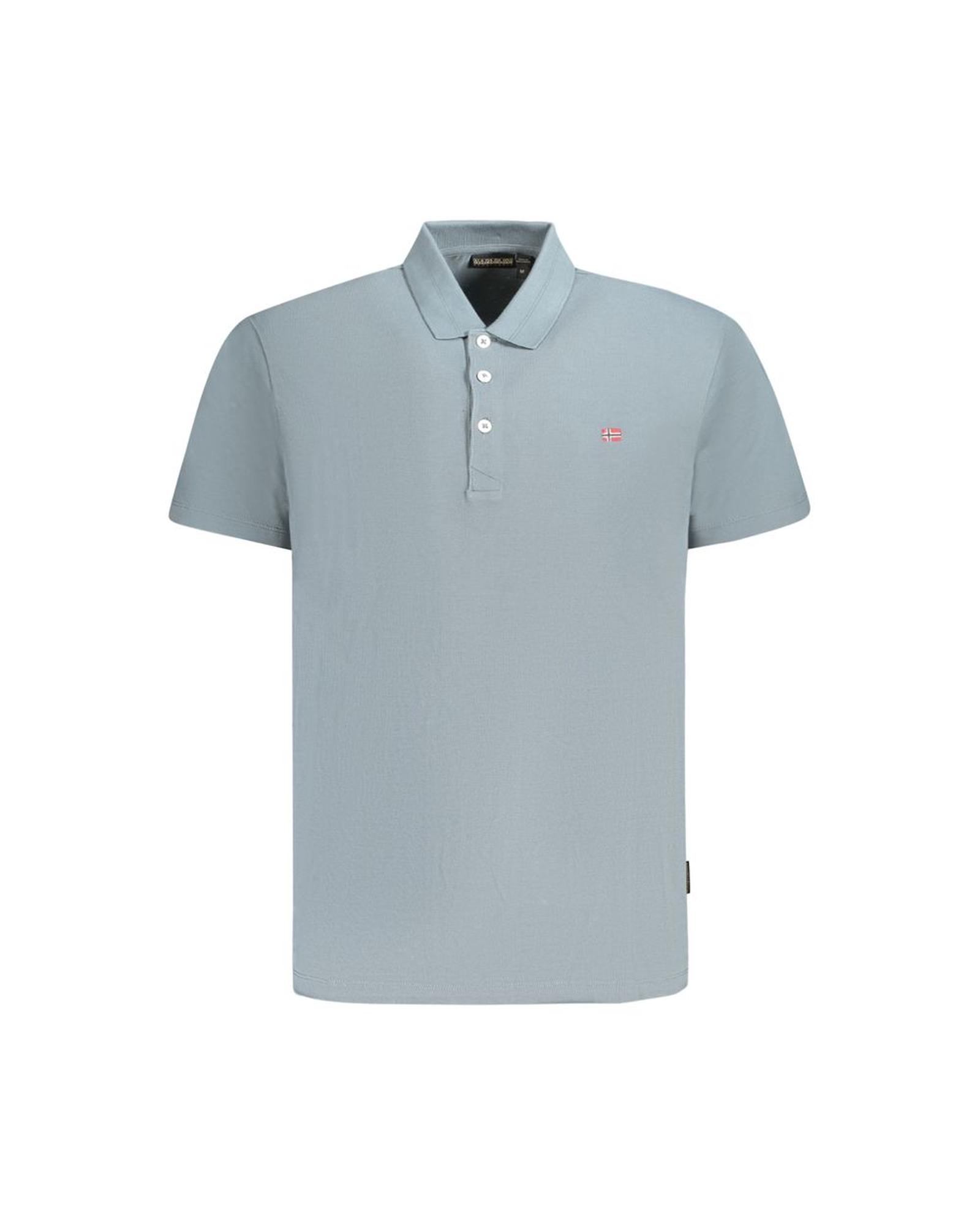 V539-NA-35692-S-202506171317-00 Napapijri Men's Gray Cotton Polo Shirt - S - Image 1