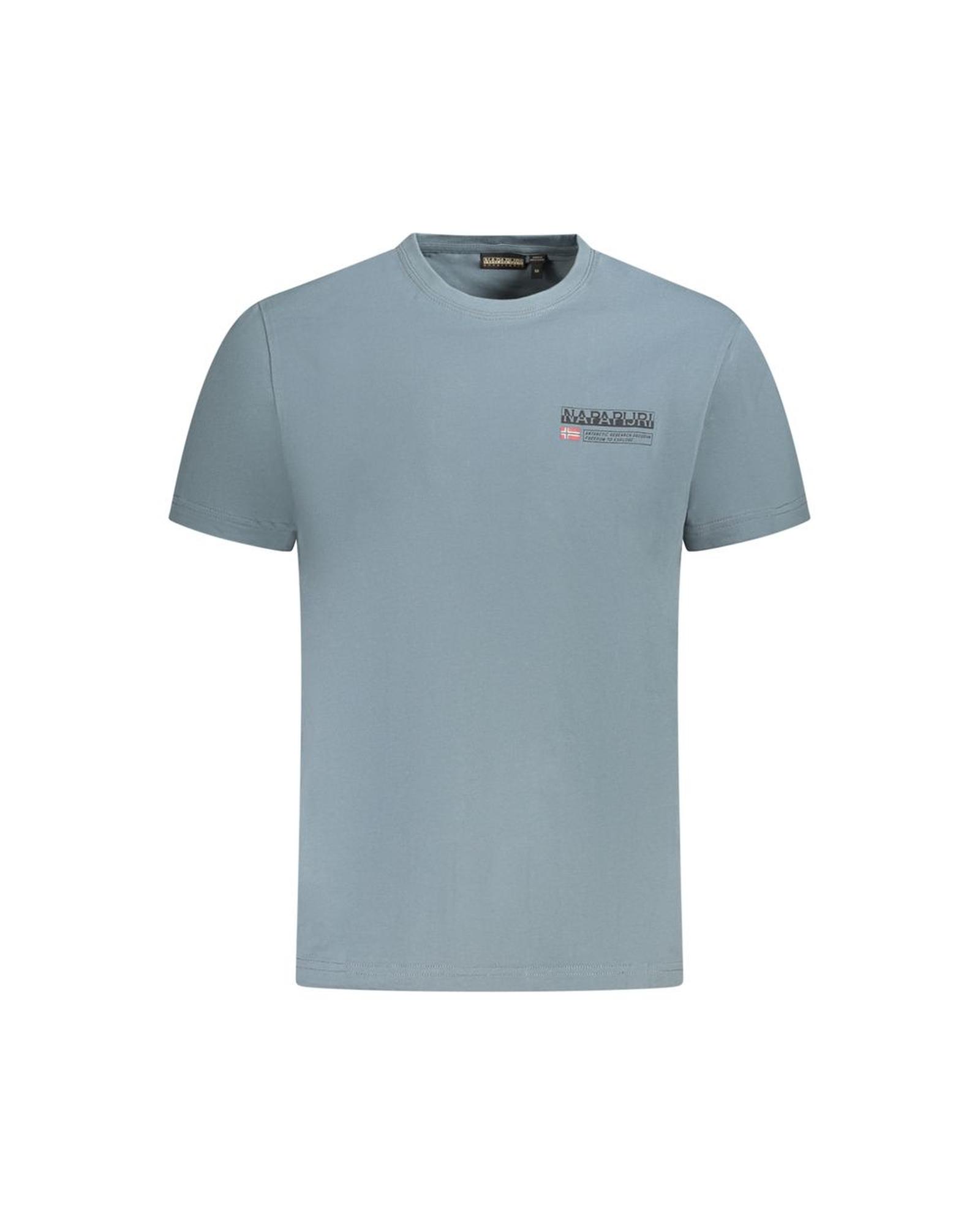 V539-NA-35693-S-202506171320-00 Napapijri Men's Gray Cotton T-Shirt - S - Image 1