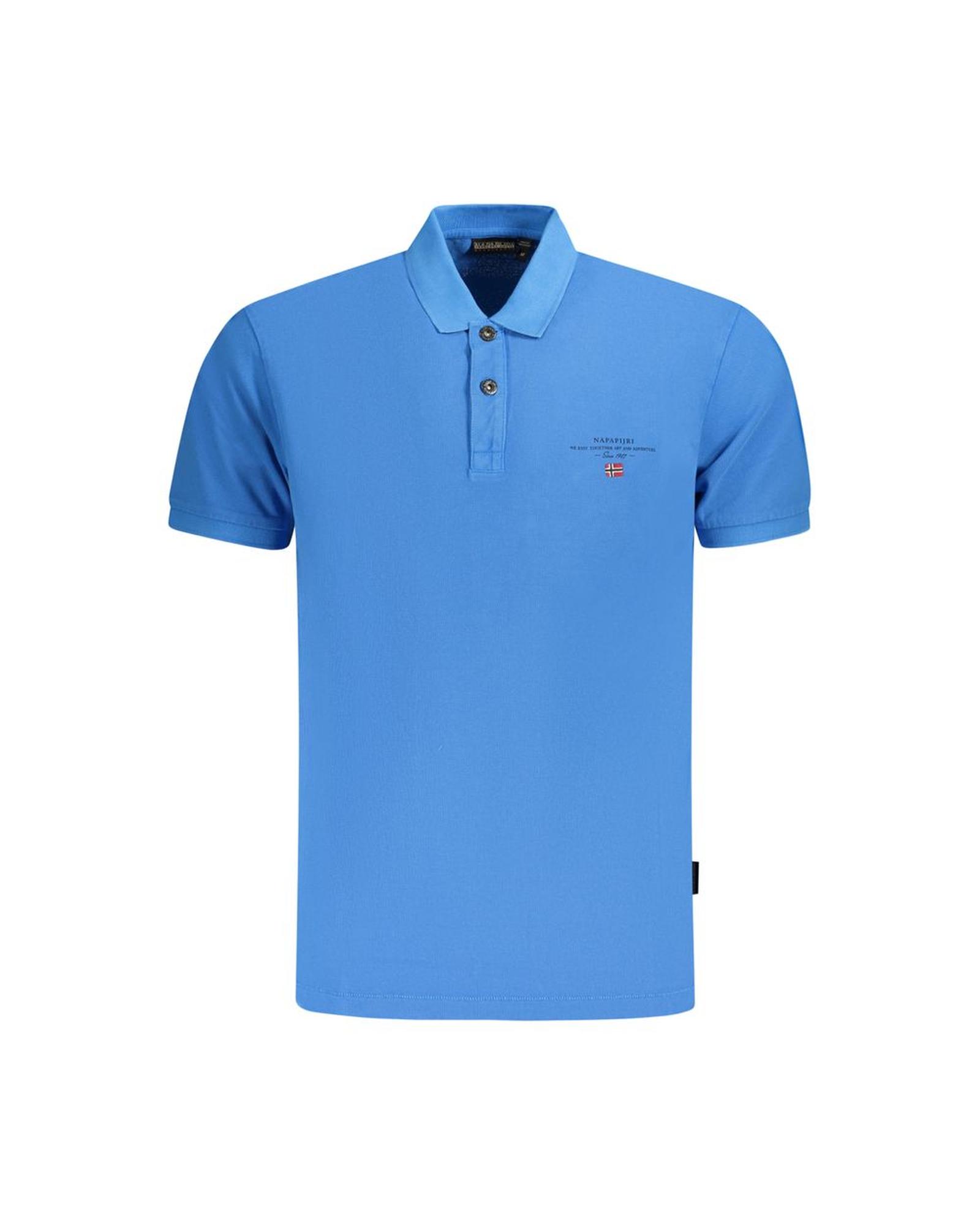 V539-NA-35698-S-202506171325-00 Napapijri Men's Blue Cotton Polo Shirt - S - Image 1