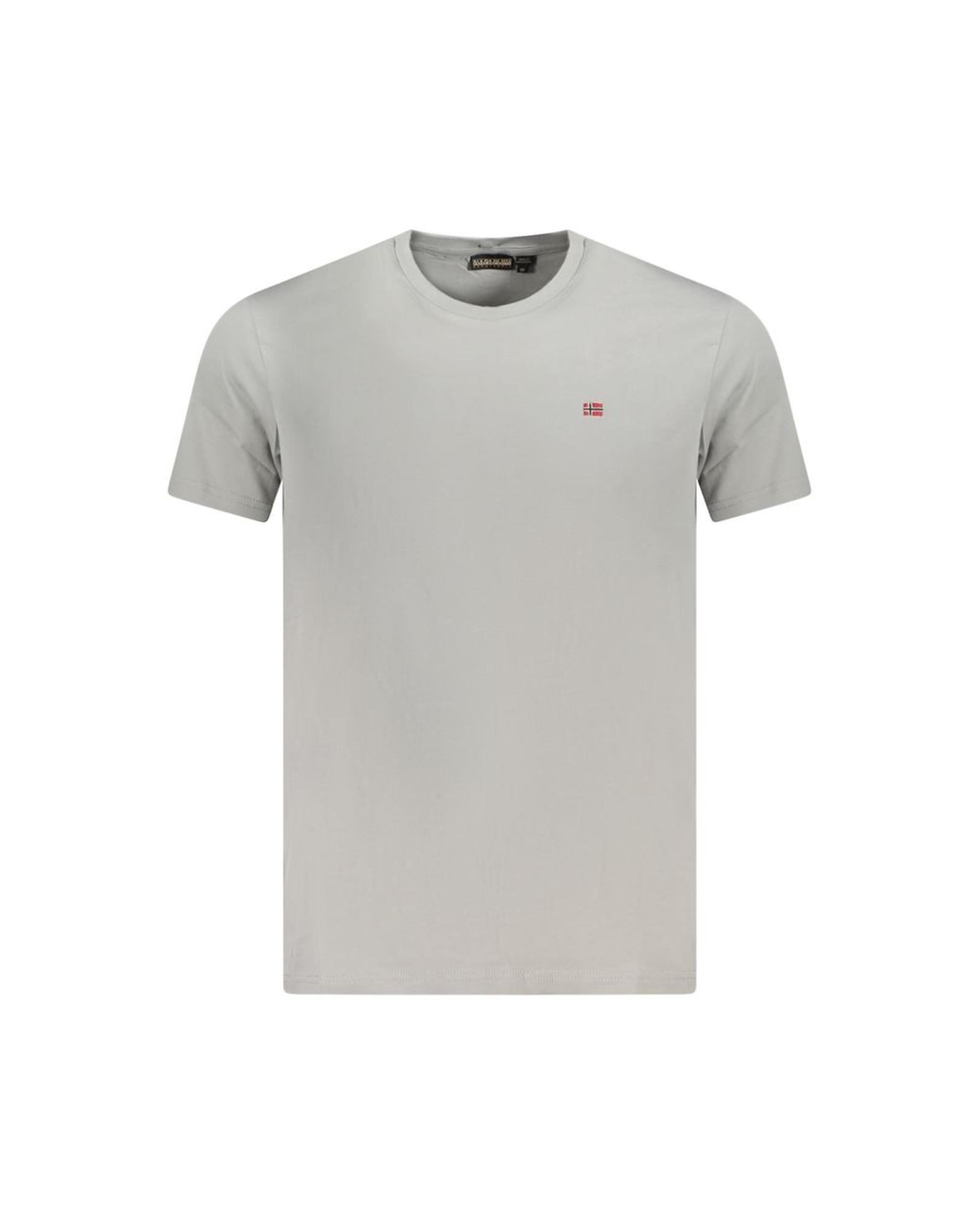 V539-NA-35703-M-202506191936-00 Napapijri Men's Gray Cotton T-Shirt - M - Image 1