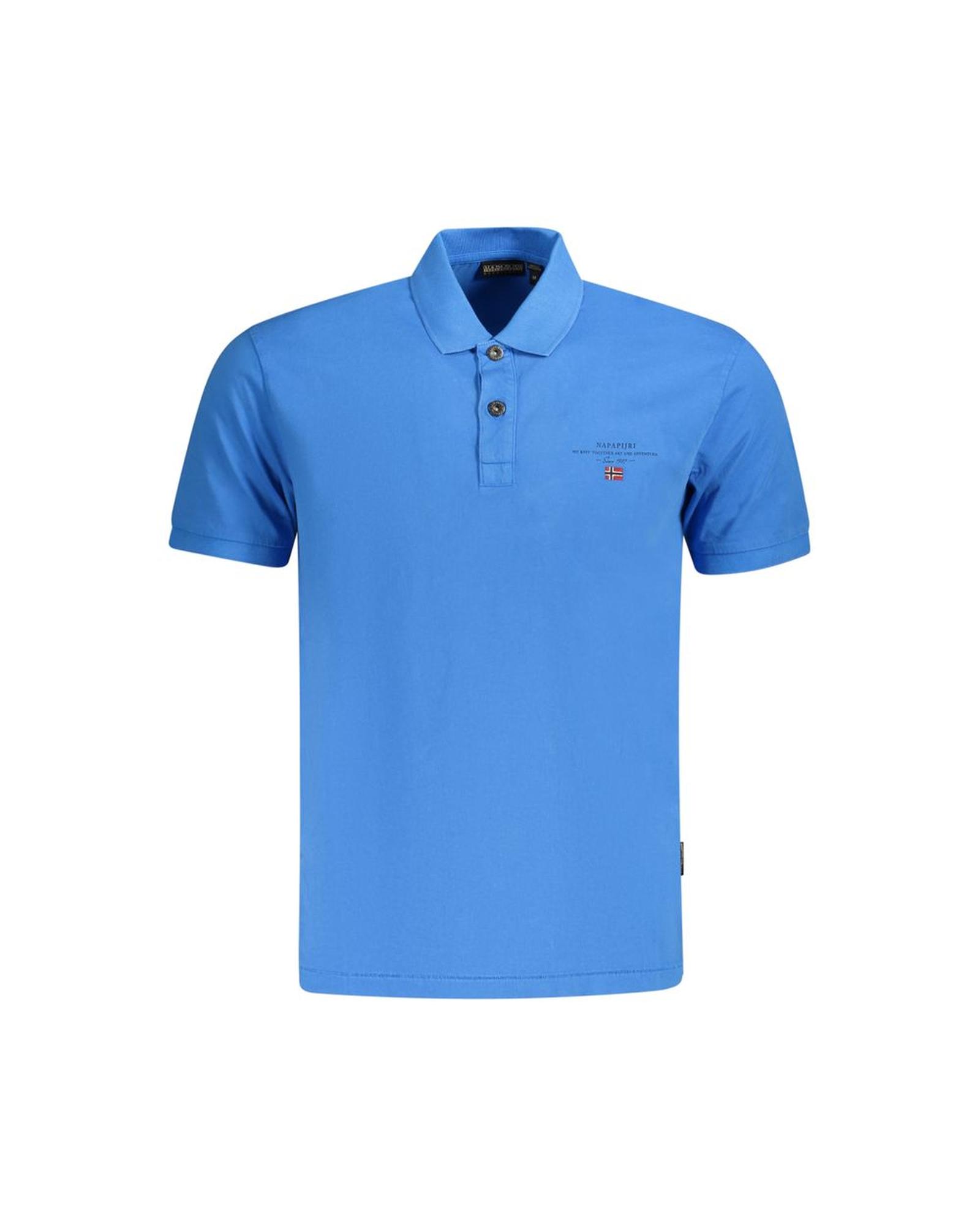 V539-NA-35704-XXL-202506171332-00 Napapijri Men's Blue Cotton Polo Shirt - 2XL - Image 1