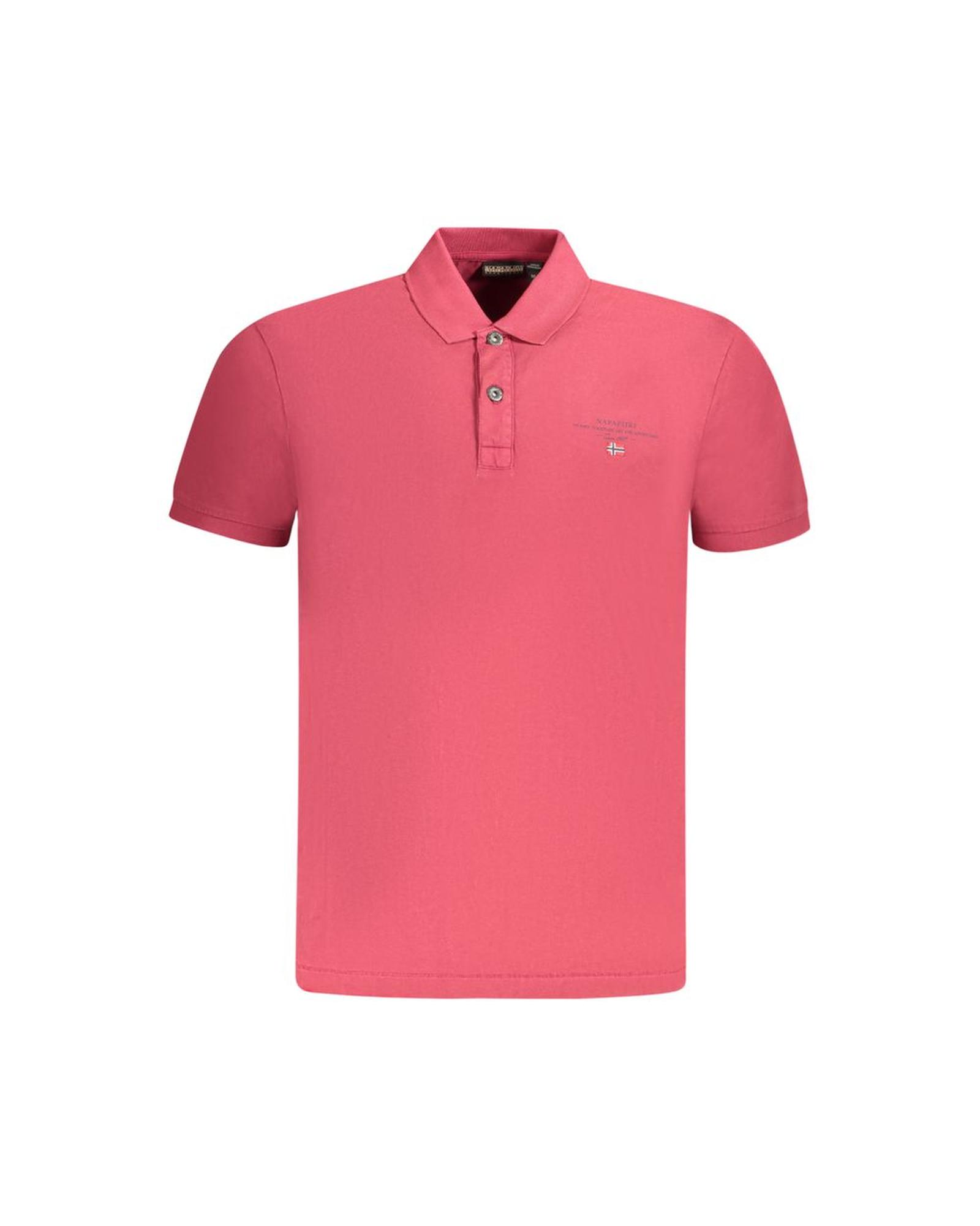 V539-NA-35713-L-202506171335-00 Napapijri Men's Red Cotton Polo Shirt - L - Image 1