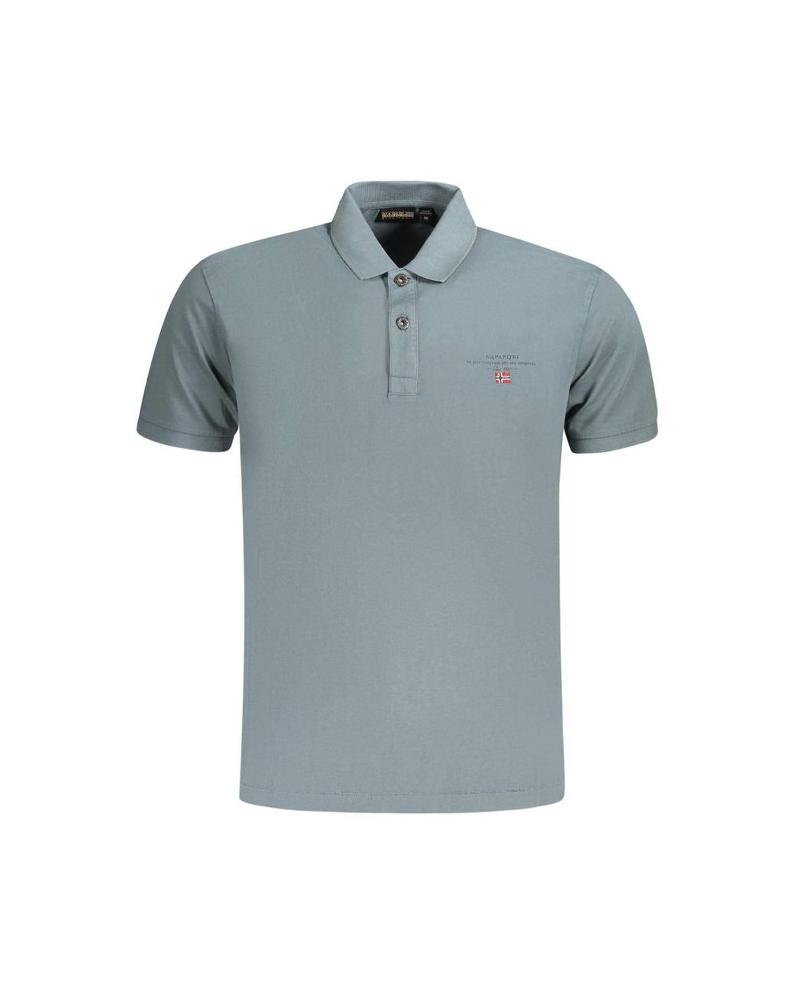 V539-NA-35714-XL-202506171340-00 Napapijri Men's Gray Cotton Polo Shirt - XL - Image 1