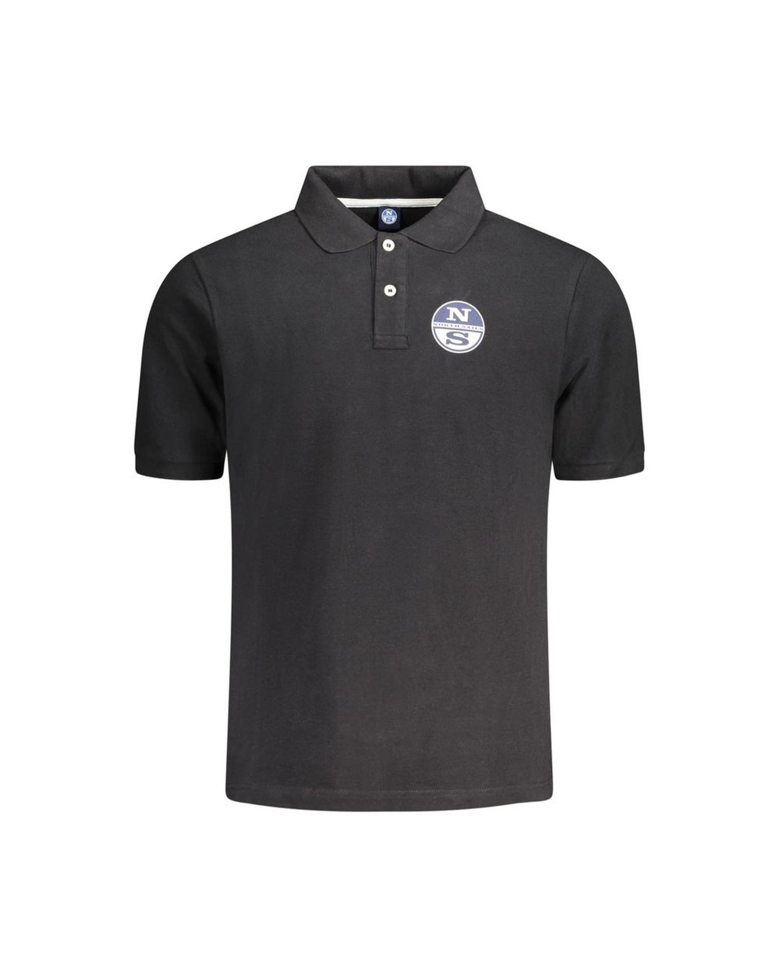 V539-NO-33986-S-202506172047-00 North Sails Men's Black Cotton Polo Shirt - S - Image 1