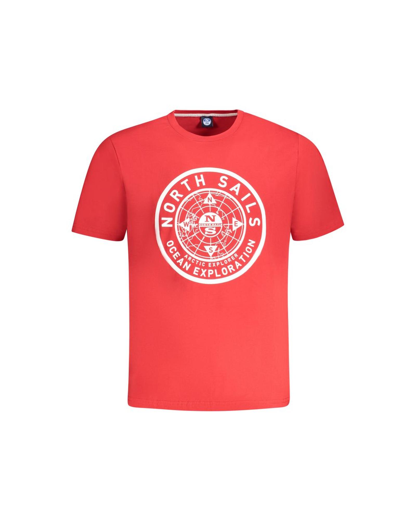V539-NO-34004-L-202506172210-00 North Sails Men's Red Cotton T-Shirt - L - Image 1