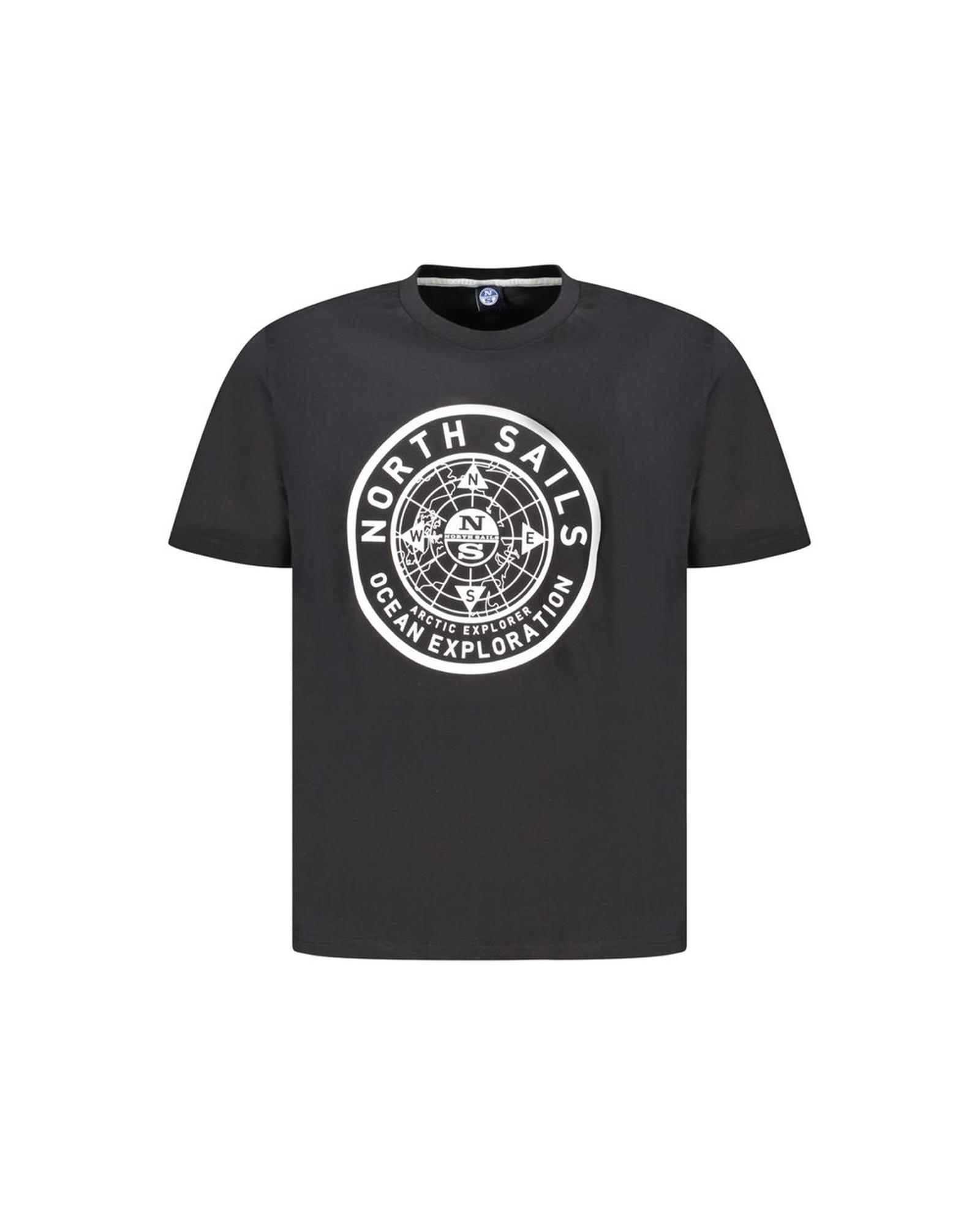 V539-NO-34382-S-202506172120-00 North Sails Men's Black Cotton T-Shirt - S - Image 1