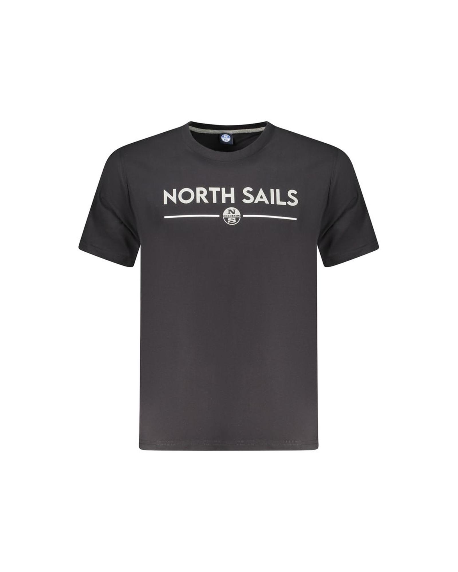 V539-NO-35040-XXL-202506180126-00 North Sails Men's Black Cotton T-Shirt - 2XL - Image 1