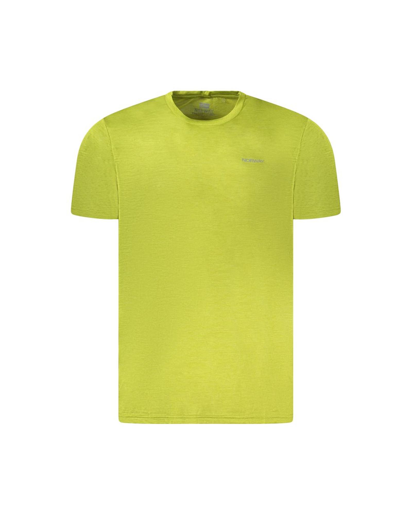 V539-NO-35514-S-202506180031-00 Norway 1963 Men's Green Polyester T-Shirt - S - Image 1