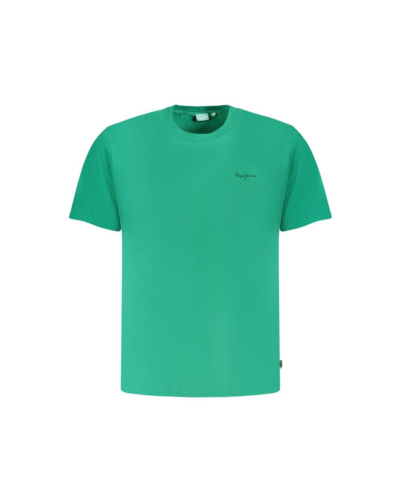 V539-PE-35609-XL-202506180230-00 Pepe Jeans Men's Green Cotton T-Shirt - XL - Image 1