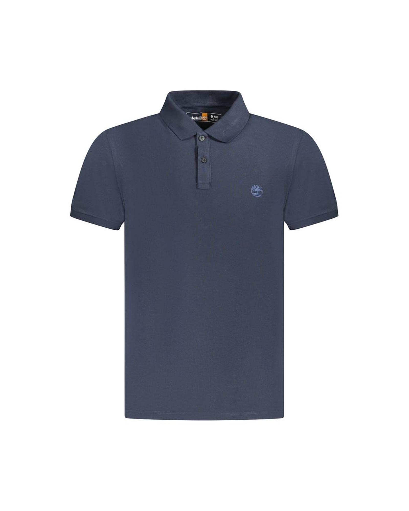 V539-TI-35417-S-202506180440-00 Timberland Men's Blue Cotton Polo Shirt - S - Image 1