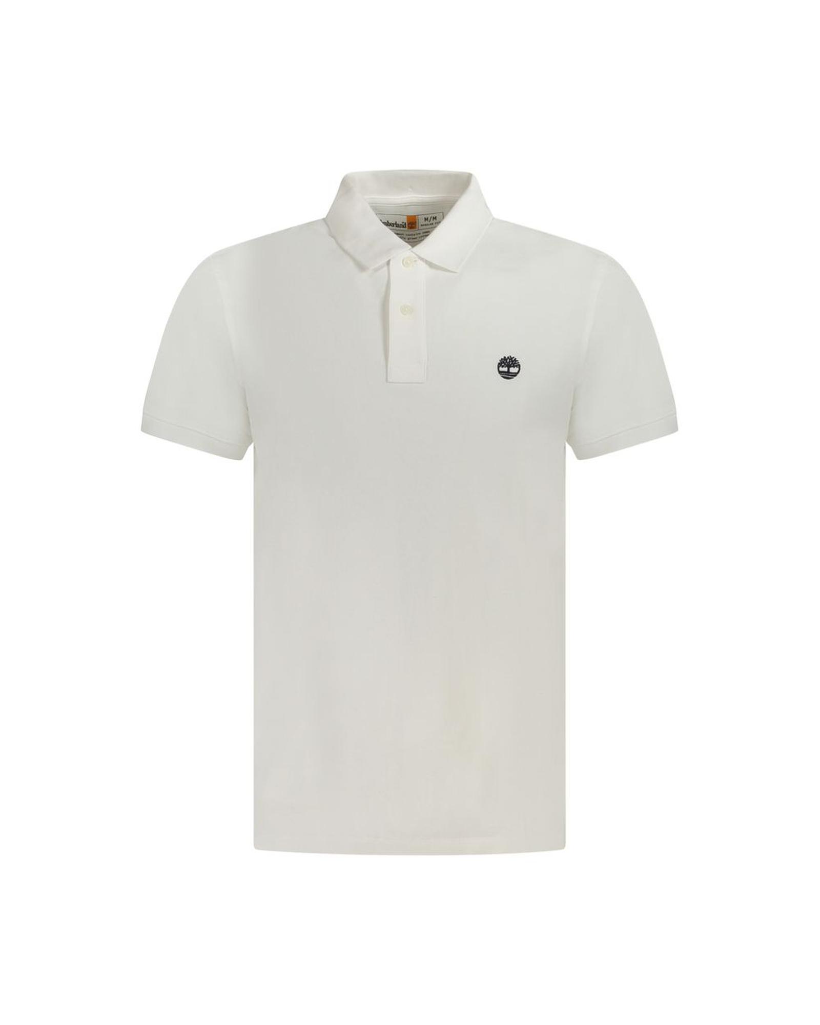 V539-TI-35453-S-202506180447-00 Timberland Men's White Cotton Polo Shirt - S - Image 1