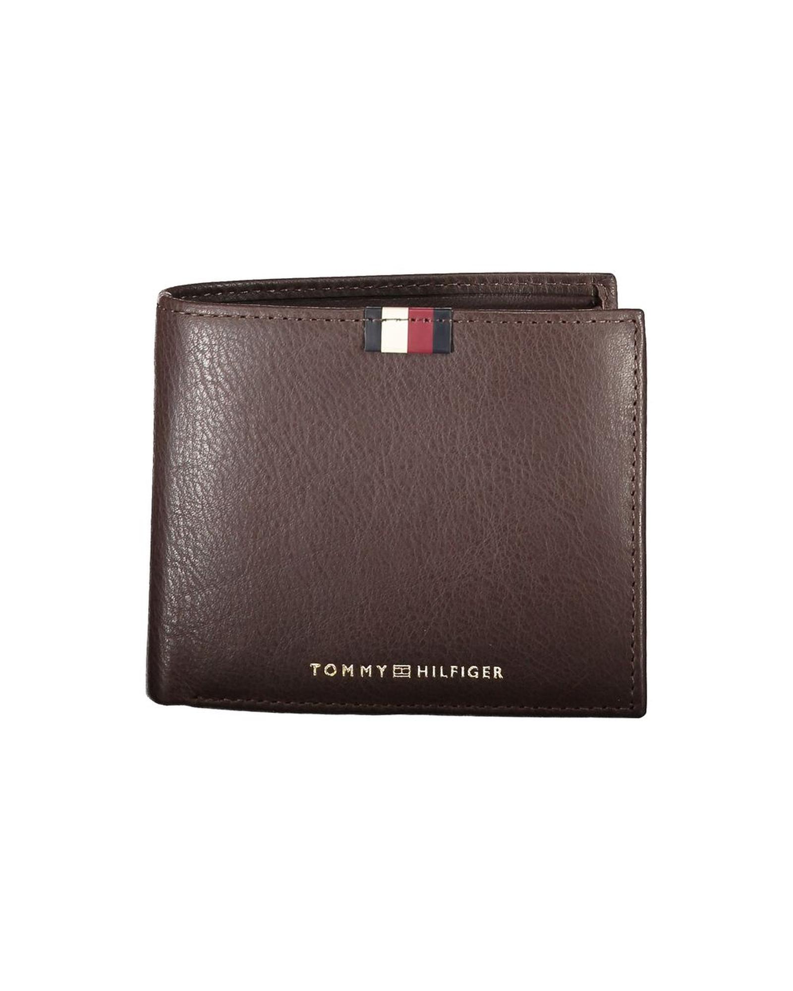 V539-TO-25974-202506181003-00 Tommy Hilfiger Men's Brown Leather Wallet - One Size - Image 1