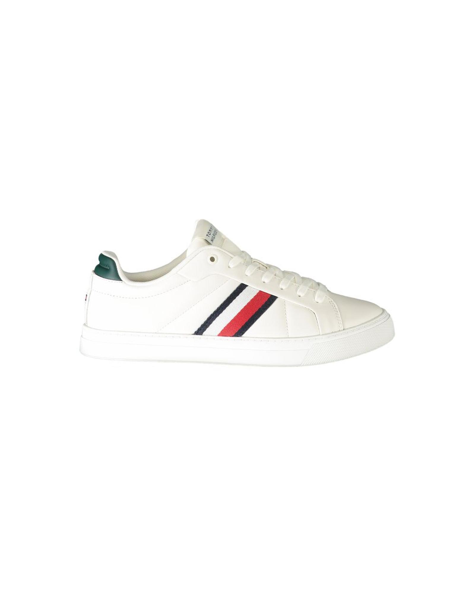 V539-TO-31960-EU45US12-202506180815-00 Tommy Hilfiger Men's White Leather Sneaker - 45 EU - Image 1