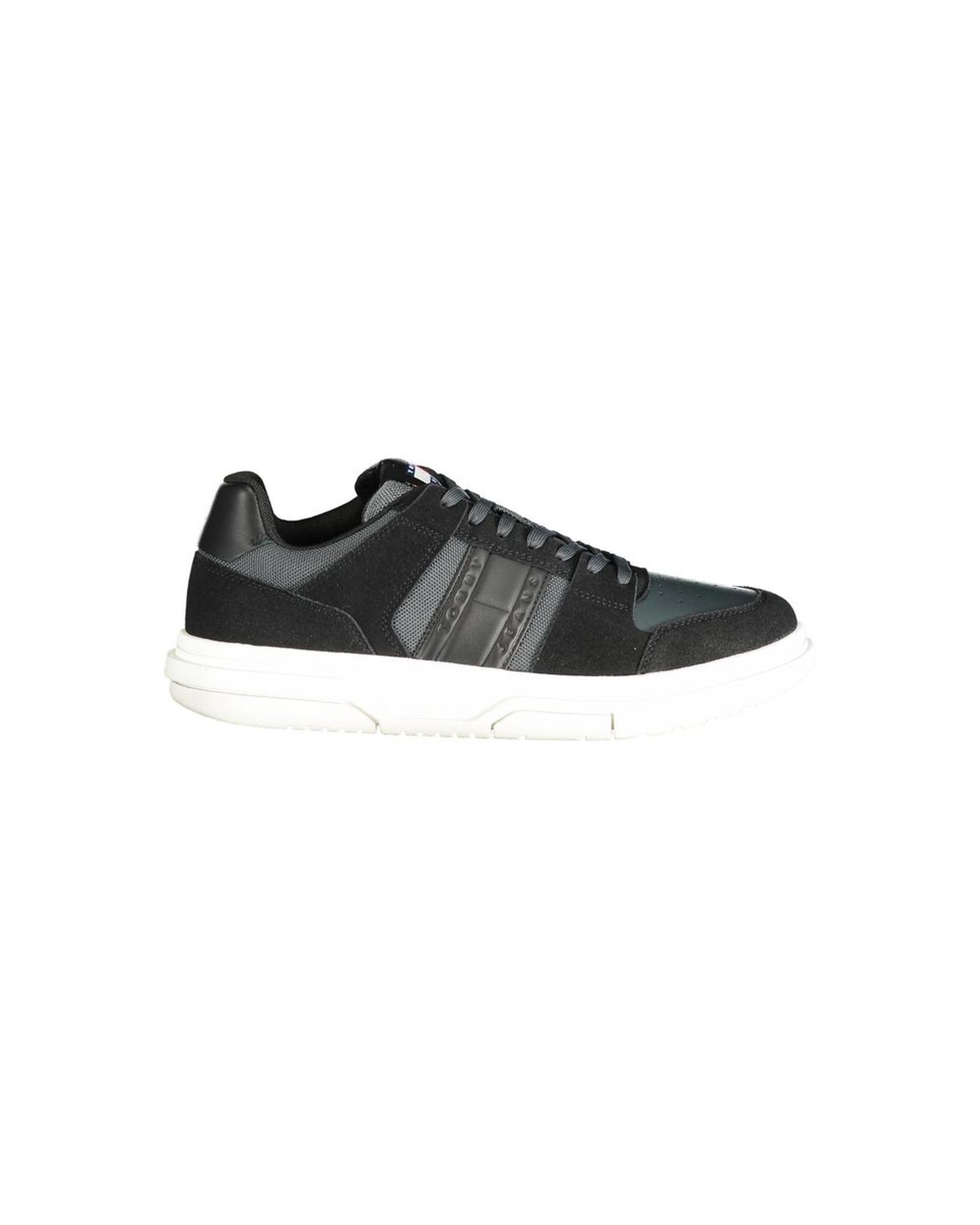 V539-TO-33489-EU45US12-202506180854-00 Tommy Hilfiger Men's Black Leather Sneaker - 45 EU - Image 1