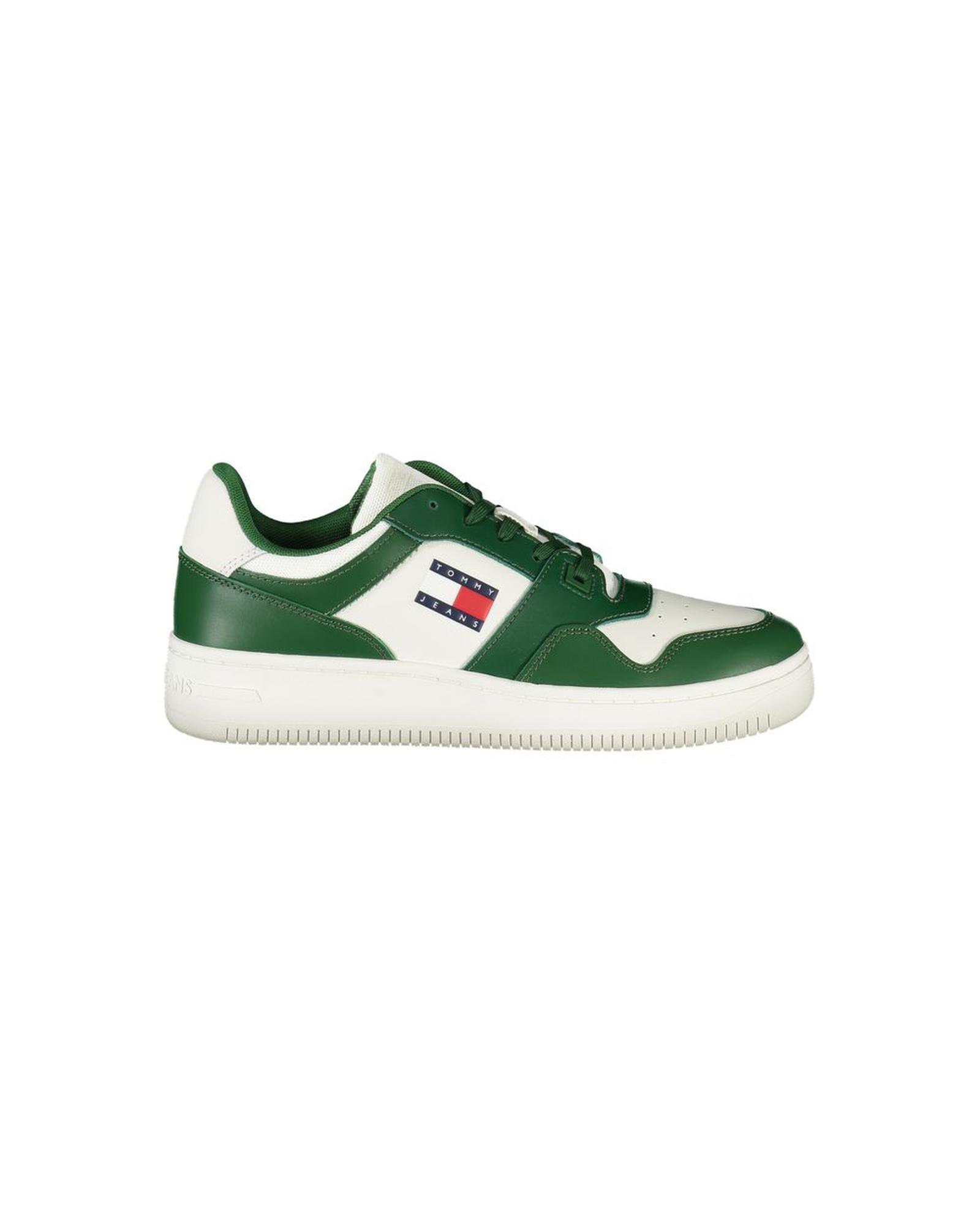 V539-TO-35337-EU46-202506181047-00 Tommy Hilfiger Men's Green Leather Sneaker - 46 EU - Image 1