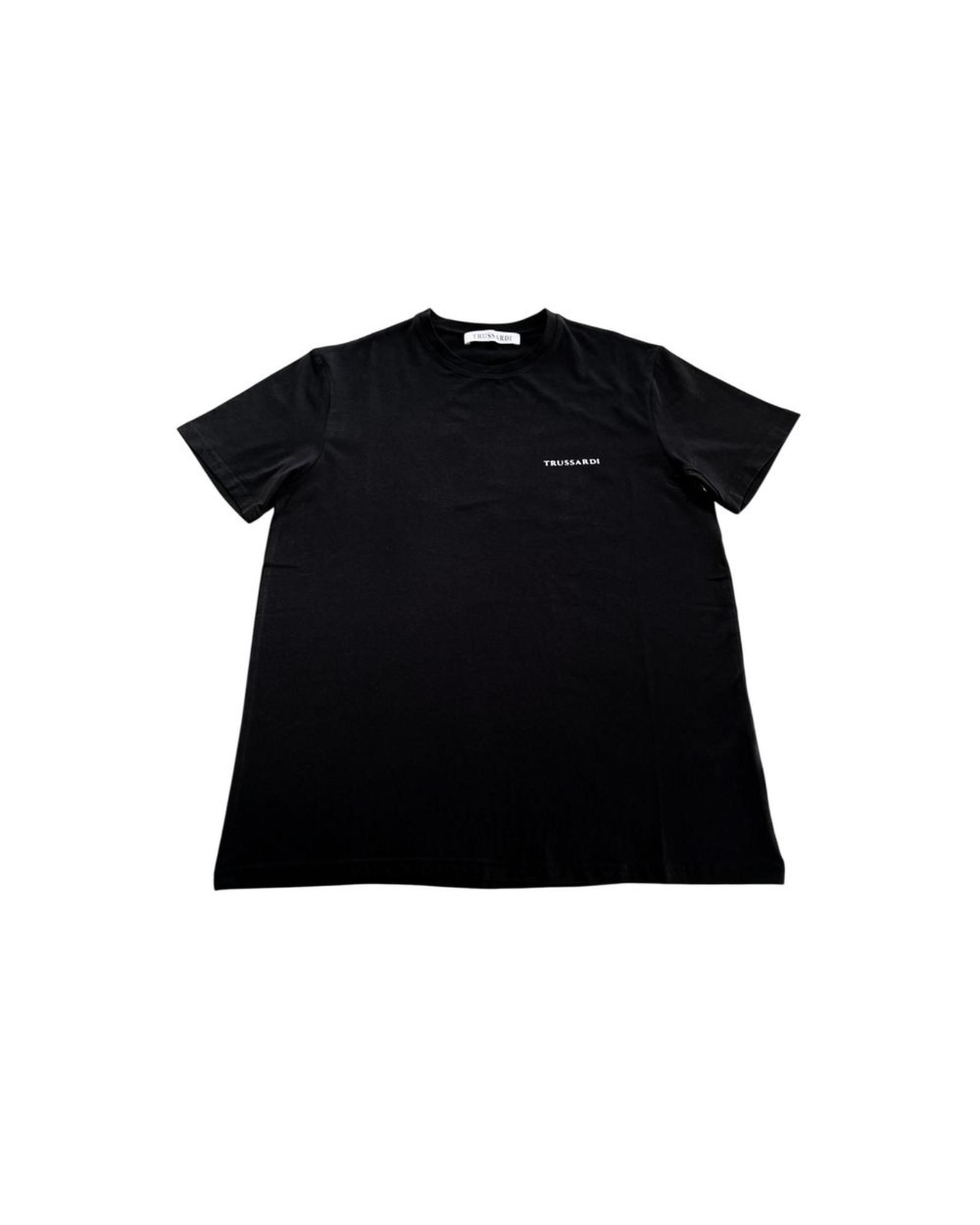 V539-TR-24803-XXL-202506181036-00 Trussardi Beachwear Men's Black Cotton T-Shirt - 2XL - Image 1