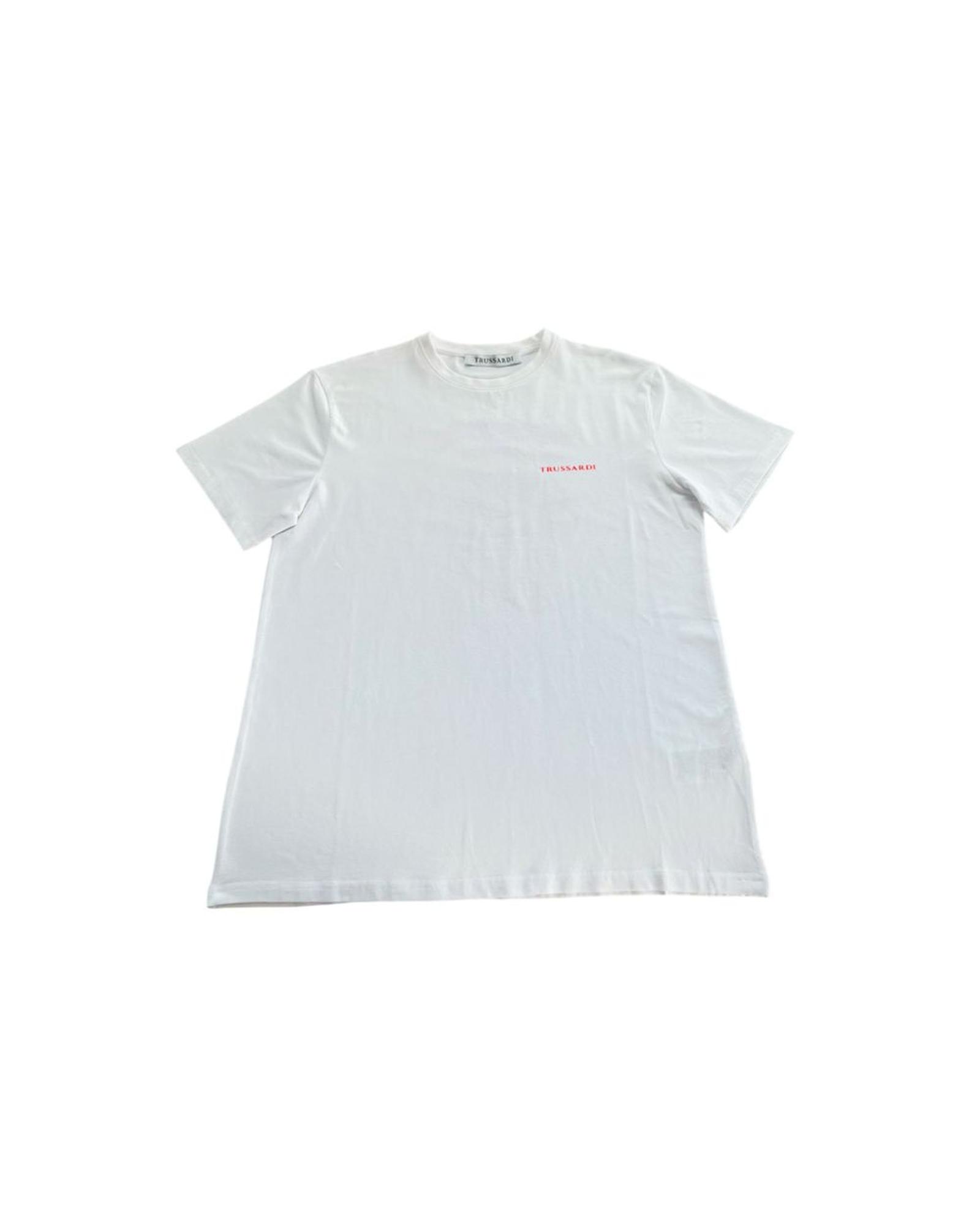 V539-TR-24804-M-202506181037-00 Trussardi Beachwear Men's White Cotton T-Shirt - M - Image 1