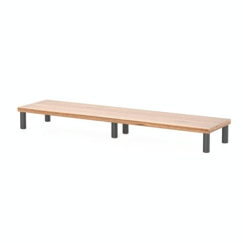 V562-0275200AYS-202502272031-00 Aluminum Alloy Desktop Monitor Stand with Wooden Plate Riser - Image 1