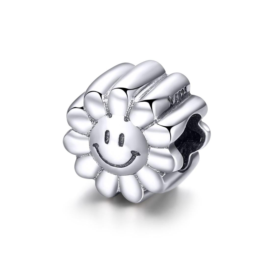 V562-06976240DBT-202504111922-00 925 Sterling Silver Sunflower Smile Bead Pendant - Image 1