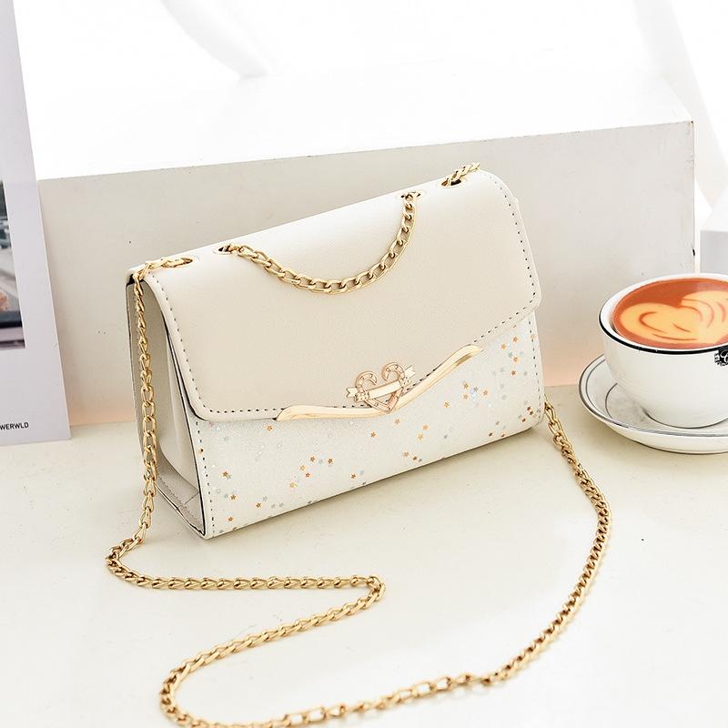 V562-1004193060DBT-202505191530-00 Sequined Messenger Shoulder Bag For Women Beige - Beige - Image 1