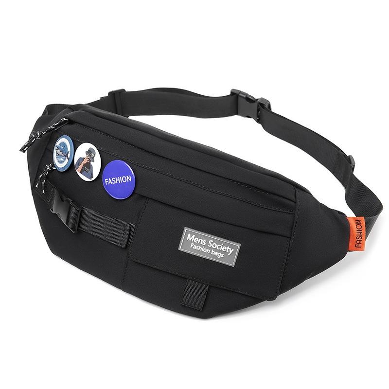 V562-1088073060DBT-202504251745-00 Chest Shoulder Messenger Bag Badge - Black + Badge - Image 1