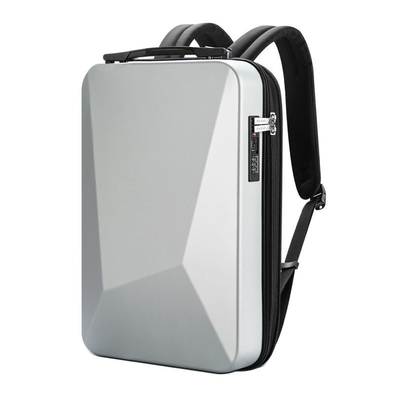 V562-2056382060DBT-202505271320-00 Waterproof Expandable Backpack with Usb Charging and Password Lock - Silver - Image 1