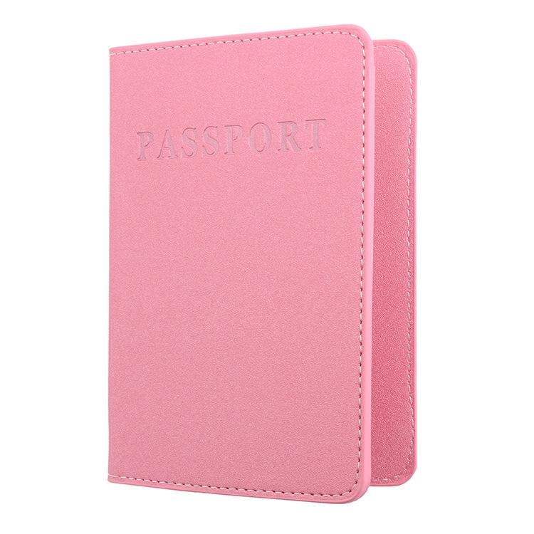 V562-3050421950DBT-202503281941-00 Frosted Pink Pu Multi Card Passport Holder For Travel Abroad - Image 1