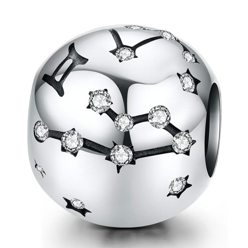 V562-3064676240DBT-202504111931-00 925 Sterling Silver Diy Zodiac Bracelet Beads Gemini Style - Gemini - Image 1