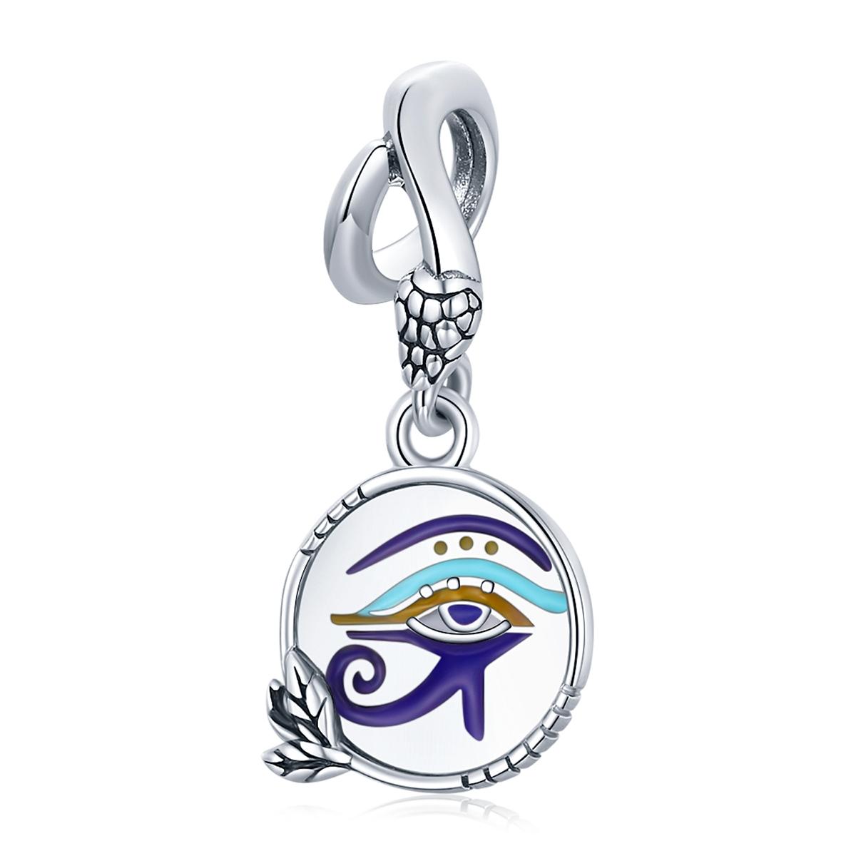V562-3456100ADE-202504111927-00 925 Sterling Silver Egyptian Twin Eyes Pendant - Image 1
