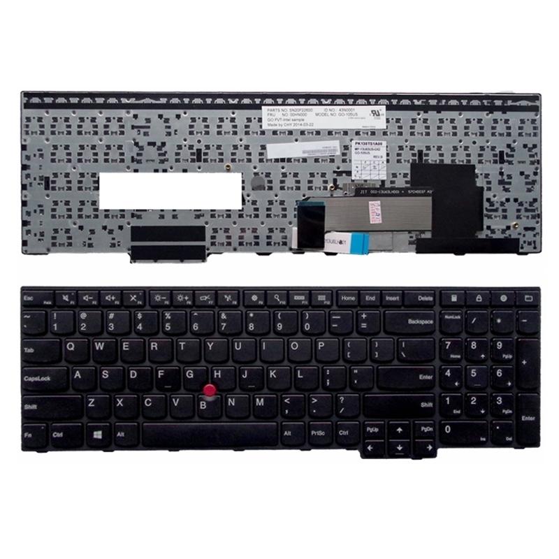 V562-3678PS-202502272010-00 English Laptop Keyboard for Lenovo Thinkpad E550 / E555 / E550c with Pointing Sticks - Image 1