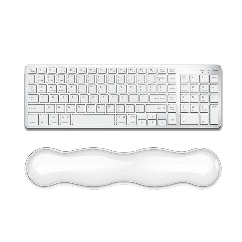 V562-4070625060DBT-202505261240-00 Large Green Silicone Keyboard Wrist Rest & Mouse Pad - Large Transparent - Image 1