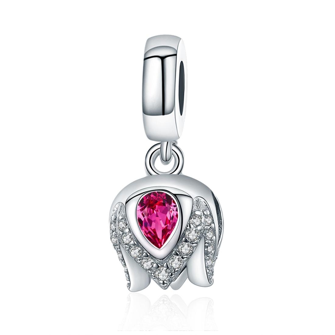 V562-433600ADE-202504111535-00 925 Sterling Silver Tulip Pendant For Diy Bracelets & Necklaces - Image 1
