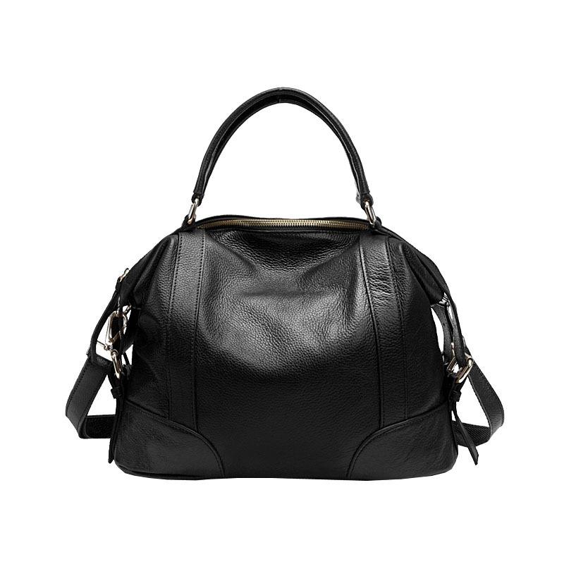 V562-5011086650DBT-202505191447-00 Black Single Shoulder Leather Messenger Bag For Women S - Image 1