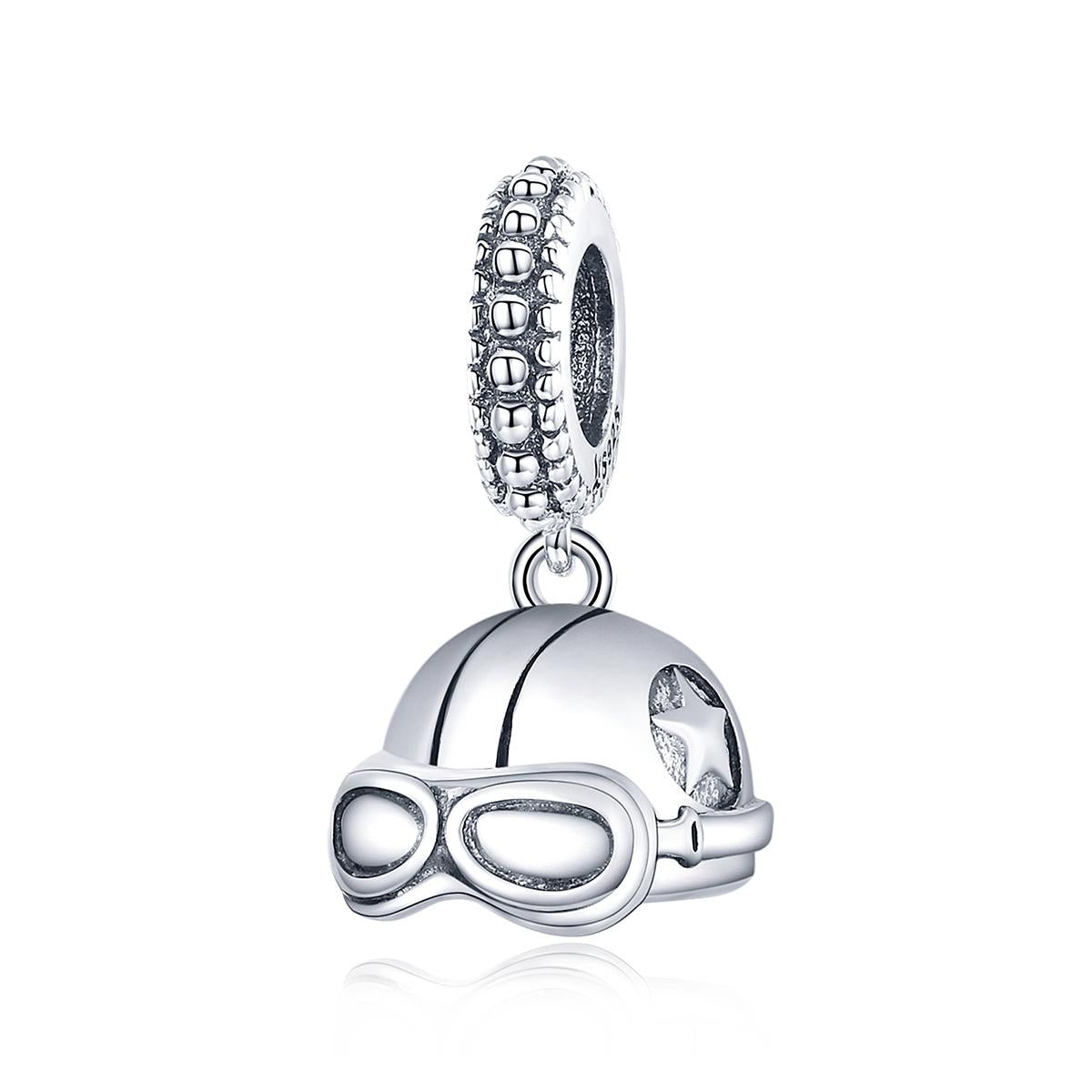 V562-5160100ADE-202504112041-00 925 Sterling Silver Retro Helmet Pendant For Diy Bracelets & Necklaces - Image 1