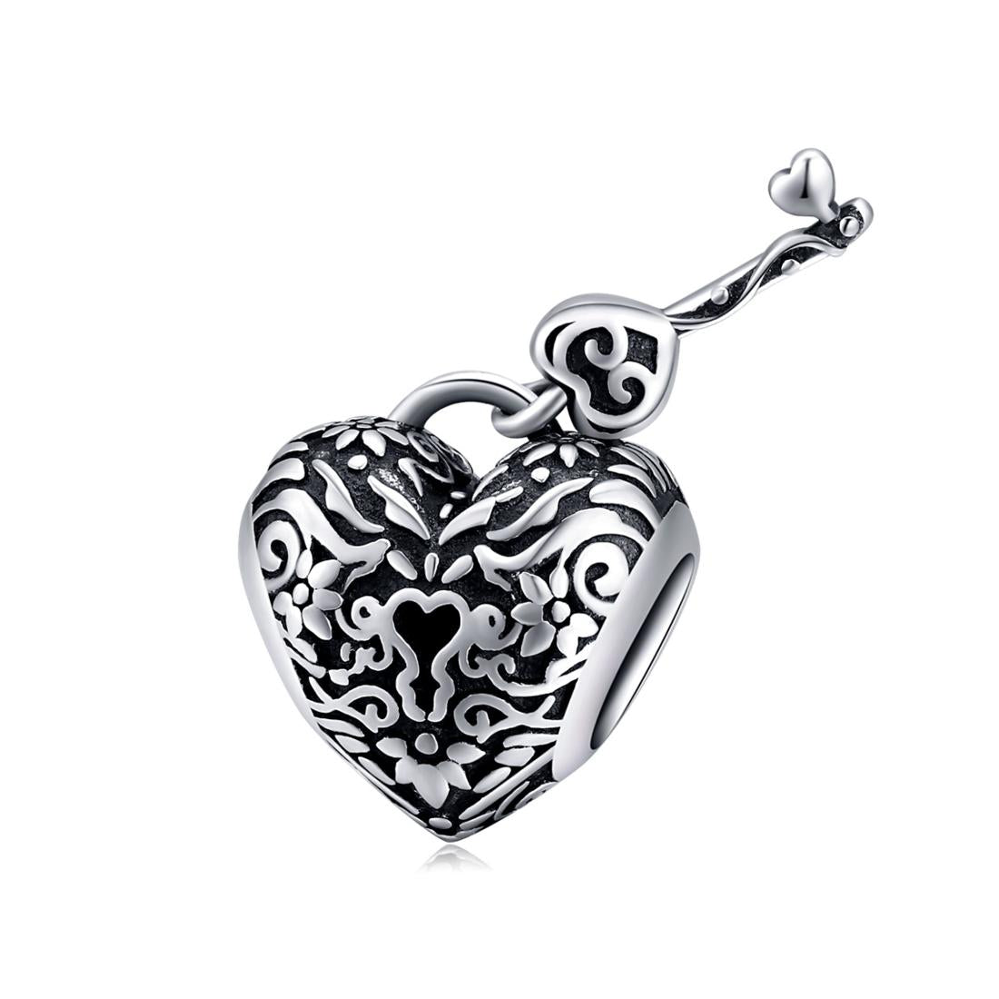 V562-79586240DBT-202504111640-00 925 Sterling Silver Retro Heart Beaded Bracelet - Image 1