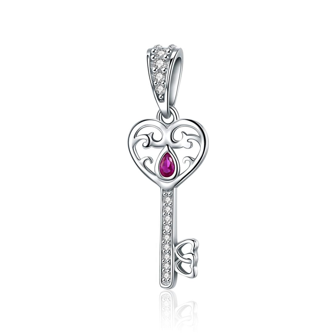 V562-81086240DBT-202504111637-00 925 Sterling Silver Key Pendant For Happiness Charm - Image 1