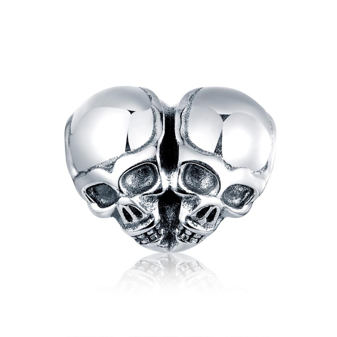 V562-873600ADE-202504111516-00 925 Sterling Silver Skull Beads For Diy Bracelets & Necklaces - Image 1