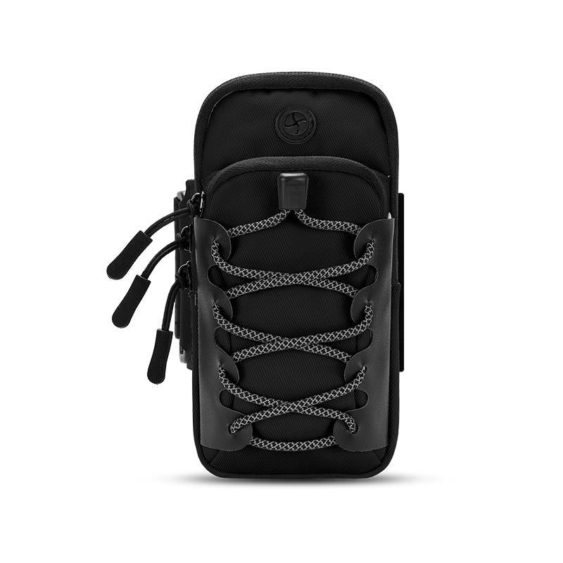 V562-A1005015060DBT-202504251507-00 Reflective Cell Phone Arm Bag For Outdoor Fitness - Black - Image 1