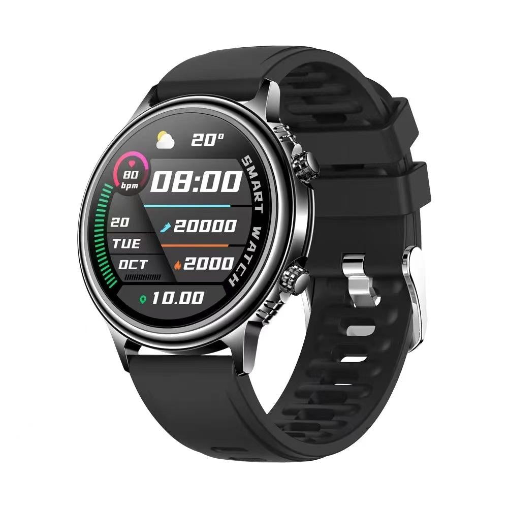 V562-A101228100AYS-202504171910-00 Silicone Band Smart Watch With Colour Screen - Black - Image 1