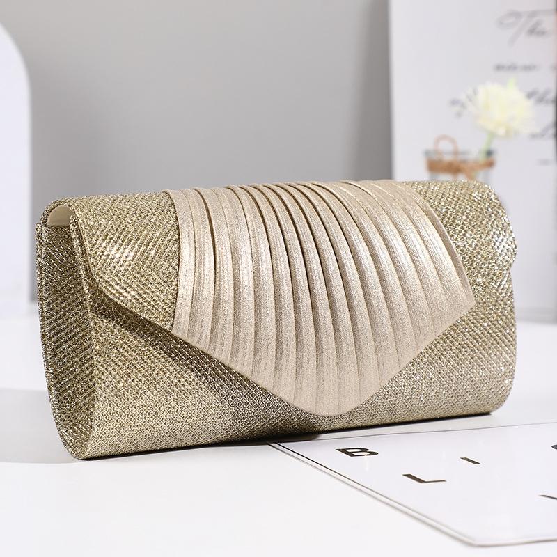 V562-A1019052060DBT-202505191622-00 Chic Pleated Square Party Bag For Bridesmaids - Image 1