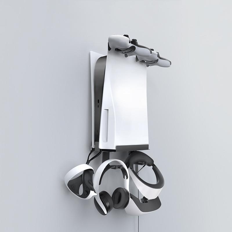 V562-A1031014060DBT-202503052046-00 Wall-Mounted Bracket For Ps5 Console With Controller Vr Glasses And Headphone Storage - Black - Image 1